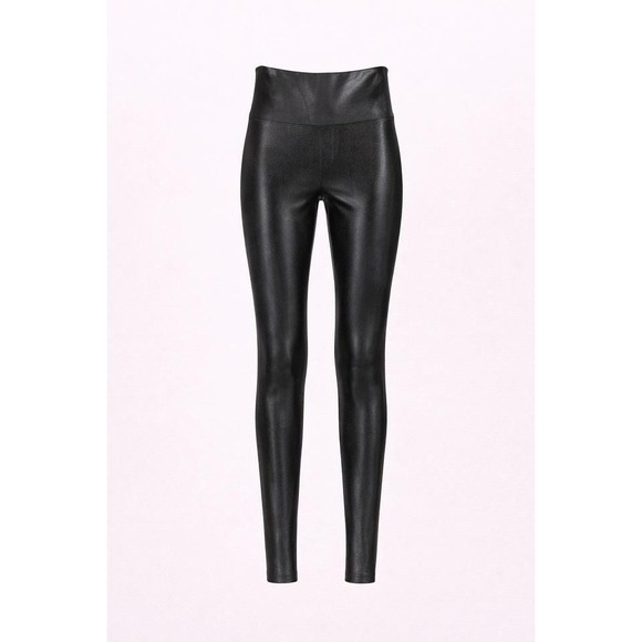 SPANX Faux Leather Leggings High Waist Black L/G
